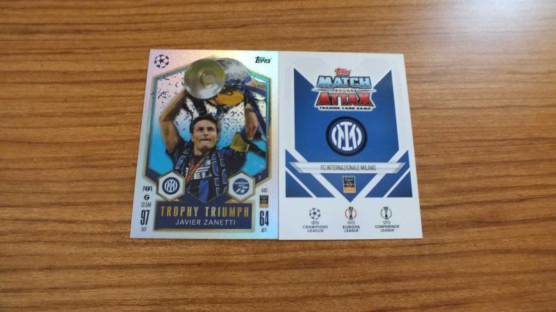 Antika - 2025 Topps UCL Javier Zanetti Trophy Triumph Kart No:440