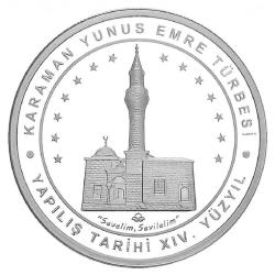 2021 Karaman Yunus Emre Türbesi (Gümüş) Darphane Hatıra Parası SERTİFİKALIDIR