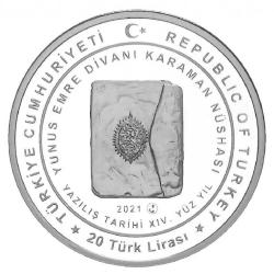 2021 Karaman Yunus Emre Türbesi (Gümüş) Darphane Hatıra Parası SERTİFİKALIDIR