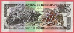 Honduras 5 Lempiras 2016 P 98 UNC ÇİL