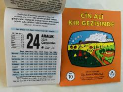 24 Aralık 2025 hediyelik orijinal Fazilet takvim yaprağı (Cin Ali kitabı hediyeli:)