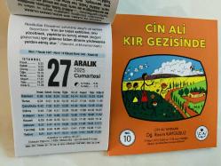 27 Aralık 2025 hediyelik orijinal Fazilet takvim yaprağı (Cin Ali kitabı hediyeli:)