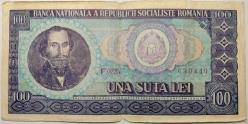 ROMANYA 100 LEI 1966 YORGUN/TEMİZ KONDÜSYON