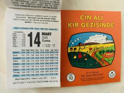 14 Mart 2025 hediyelik orijinal Fazilet takvim yaprağı (Cin Ali kitabı hediyeli:)