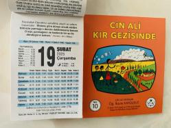 19 Şubat 2025 hediyelik orijinal Fazilet takvim yaprağı (Cin Ali kitabı hediyeli:)