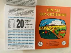 20 Şubat 2025 hediyelik orijinal Fazilet takvim yaprağı (Cin Ali kitabı hediyeli:)