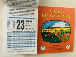 23 Şubat 2025 hediyelik orijinal Fazilet takvim yaprağı (Cin Ali kitabı hediyeli:)