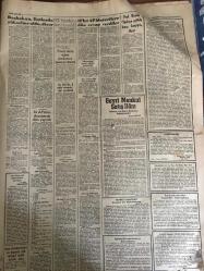 YENİ SABAH GAZETESİ 6 HAZİRAN 1963 YIL :26 SAYI :8703--Mahalli seçimler 13 Ekim günü yapılacak ---Paso için 40 bin kişi fakülteye gidiyor --İran da dünkü  kanlı nümayişte bin ağır yaralı yirmi ölü var --İki metre toprak için kaatil oldu --Keşif uçakları  kaçak haşhaş tarlası buldu --İki babalı bir kızın annesi asıl babayı  teşhis edemedi ---Petrol tasarısı M.Güvenlik kurulunda dün görüşüldü ---Başbakan ,fiyatlarda yükselme  oldu diyor ---Ağaçlar ve orman :Siyavuşgil --Sivas ta sel 134 evi yıktı ---Kleopatra filmi için bir dava daha açıldı --Japonya da sellerden 6 kişi öldü ---Sinemalar :Atlas :Cinayet Var ,İnci :Bir Milyonluk Macera ,Konak :Roma da aşk --Beşiktaş İzmir deplasmanına çıkıyor --Serbest güreş kafilemiz dün gece yurda döndü ----İzmirspor : 1 Karşıyaka : 1 --Elazığ ve Diyarbakır  dan gelen onbinlerce  rey Fenerbahçe yi öne geçirdi --Greko -Romen kampından 3 güreşçi elendi ---İzmir de bir gazete 10 gün kapatıldı ---Trafik cezaları kusur derecesine göre verilecek ---
