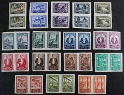 1953 VİYANA BASKISI DANTELSİZ PER / İKİLİ TAM SERİ MNH LÜKS PULLAR. PULLAR HATASIZ OLUP, KOLEKSİYONLUKTUR.