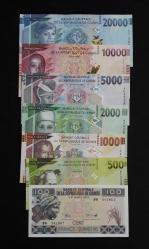 Efemera - Gine 100-500-1000-2000-5000-10000-20000 2017-2021 ÇİL KAĞIT PARA SETİ - kitantik - kitaLog