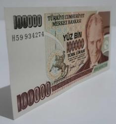 100000 Türk Lirası 7 Emisyon  Yuzbin TL.Çil
