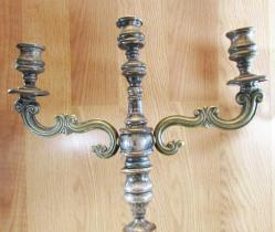AnTiKa AVRUPA GüMüŞ KaPLaMa ÇİFT BÜYÜK ŞAMDANLAR....