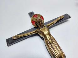 Eskilerden Hz. İşa Biblosu - Eski Pirinç Hz İsa Biblo - Çarmıha Gerilmiş İsa Duvar İkonası