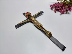 Eskilerden Hz. İşa Biblosu - Eski Pirinç Hz İsa Biblo - Çarmıha Gerilmiş İsa Duvar İkonası