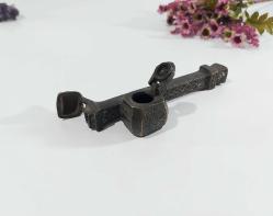 Pirinç Divit - Hokka - Antika Tarzı Kalemlik - Hattat Kalemliği - Küçük Boy