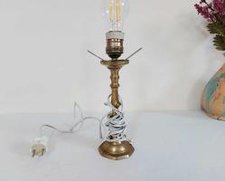Pirinç Şamdan - Gece Lambası - Pirinç Fener - Komodin Üzeri Lamba - Dekoratif Obje