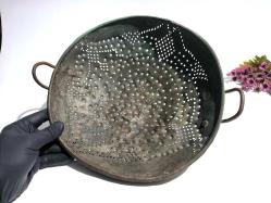 Antika Süzgeç - Kevgir Bakır Süzgeç Mutfak Objesi Eşya - NADİR Boy