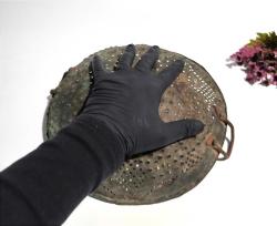 Antika Süzgeç - Kevgir Bakır Süzgeç Mutfak Objesi Eşya - NADİR Boy