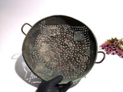 Antika Süzgeç - Kevgir Bakır Süzgeç Mutfak Objesi Eşya - NADİR Boy