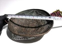 Antika Süzgeç - Kevgir Bakır Süzgeç Mutfak Objesi Eşya - NADİR Boy