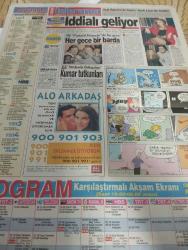 SABAH MELODİ GAZETESİ VE SABAH TELERAMA GAZETESİ KADINLARA ÖZEL - 18 Şubat 1993 -Karikatürler-Walt Disney/Boncuk-Mort Walker-Dick Browne/Bizim Aile-Tom Armstrong/Marvin-Graham Allen-John Dodd/Kral Kedi-Süleyman Turan/Dön Artık-Astroloji-Bülent Kısa-Klinik-Meltem Pusat-Telerama Programı-Sabah Filmleri-Öğlen Filmleri-Akşam Filmleri-Erdoğan Sevgin-Nükhet duru-dolu dizgin-barış manço-yüksek ökçeler-leyla tekül-ali uras-kayhan yıldızoğlu-ahmet çakar-ayşe erbulak-halide Sevim yavuz-nurseli idiz-ali öztürk-uğur mumcu-perde arkası-muazzez ersoy-sibel can-seyyal taner-atilla atasoy-billur aktürk-sezen aksu-sertap erener-komedi şöleni-hababam sınıfı sınıfta kaldı-gülen adam-kemal sunal-aydan burhan-son hatıra-kartal tibet-hülya koçyiğit-cüneyt arkın-filiz akın-öztürk serengil-kara bahtım-osman sezgin-deniz Akbulut-Bir Koca arıyorum-haberler-hava durumu-süper aile-parola-renkli dünyalar-gezegenimizi kurtaralım-açık öğretim-eve dönüş-avrupa'dan futbol-inanç dünyası-perde arkası-melekler şehri