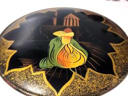 Antika Mevlana Duvar Tabağı - El Boyama Bakır Tabak - Konya Semazen Tabak - ESKİ ÜRÜN -  Duvar Dekoru