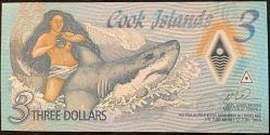 Cook Adaları 3 Dolar 2021 P-11 Çil Polimer