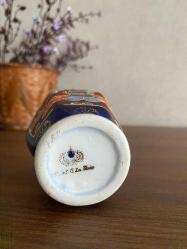 Vintage Altıgen Japon Samuray Minyatür Vazo
