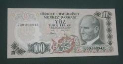 6 Emisyon J 39 seri 100 Lira Çil