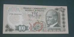 6 Emisyon J 39 seri 100 Lira Çil