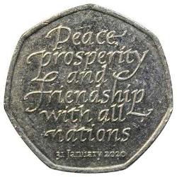 İNGİLTERE 2020 50 PENCE HATIRA Brexit