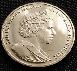 BRITISH  VIRGIN ADALARI  2002 YILI 1 DOLAR HATIRA Prenses Diana