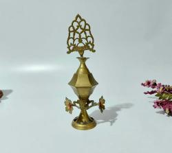 Sürmedan - Eskilerden Sürmelik - Makyaj Sürme Kutusu - Şişesi - Pirinç Sürmedan - Çok Büyük Boy Gold