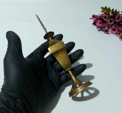 Sürmedan - Eskilerden Sürmelik - Makyaj Sürme Kutusu - Şişesi - Pirinç Sürmedan - Büyük Boy Gold - 77