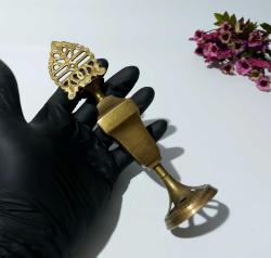 Sürmedan - Eskilerden Sürmelik - Makyaj Sürme Kutusu - Şişesi - Pirinç Sürmedan - Büyük Boy Gold - 77