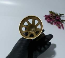 Sürmedan - Eskilerden Sürmelik - Makyaj Sürme Kutusu - Şişesi - Pirinç Sürmedan - Büyük Boy Gold - 77