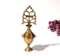 Sürmedan - Eskilerden Sürmelik - Makyaj Sürme Kutusu - Şişesi - Pirinç Sürmedan - Büyük Boy Gold - KZ