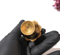 Sürmedan - Eskilerden Sürmelik - Makyaj Sürme Kutusu - Şişesi - Pirinç Sürmedan - Büyük Boy Gold - KZ