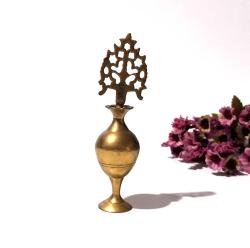 Sürmedan - Eskilerden Sürmelik - Makyaj Sürme Kutusu - Şişesi - Pirinç Sürmedan - Büyük Boy Gold - 27