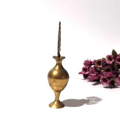 Sürmedan - Eskilerden Sürmelik - Makyaj Sürme Kutusu - Şişesi - Pirinç Sürmedan - Büyük Boy Gold - 27