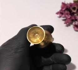 Sürmedan - Eskilerden Sürmelik - Makyaj Sürme Kutusu - Şişesi - Pirinç Sürmedan - Büyük Boy Gold - 27