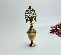 Sürmedan - Eskilerden Sürmelik - Makyaj Sürme Kutusu - Şişesi - Pirinç Sürmedan - Büyük Boy Gold - 43