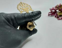 Sürmedan - Eskilerden Sürmelik - Makyaj Sürme Kutusu - Şişesi - Pirinç Sürmedan - Büyük Boy Gold - 43