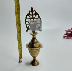 Sürmedan - Eskilerden Sürmelik - Makyaj Sürme Kutusu - Şişesi - Pirinç Sürmedan - Büyük Boy Gold - 43