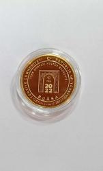 TÜRK DÜNYASI KÜLTÜR BAŞKENTİ BURSA ALTIN KAPLAMA HATIRA PARASI SERTİFİKALI