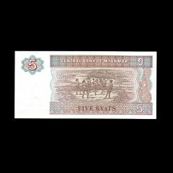 MYAMMAR (1996) - 5 Kyat (ÇİL 10/10)