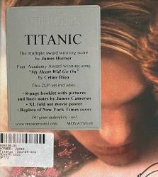 Titanic - Soundtrack, (Music From The Motion Picture), OST, Celine Dion, Titanik Plak, Plak, 2xLP, Vinyl, 2016 Baskı, Ambalajında, Sıfır