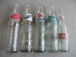 4 - KOLEKSİYONLUK 5 FARKLI GAZOZ ŞİŞESİ