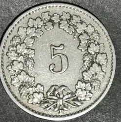 İSVİÇRE 1921   5 RAPPEN