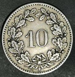 İSVİÇRE 1921   10  RAPPEN